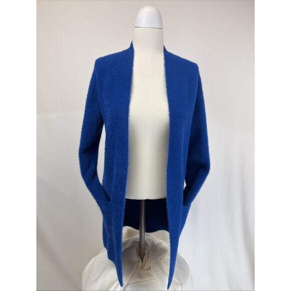 NWT Love Token Blue Ultra Soft Long Open Cardigan Sweater SMALL #0688 - Picture 4 of 5